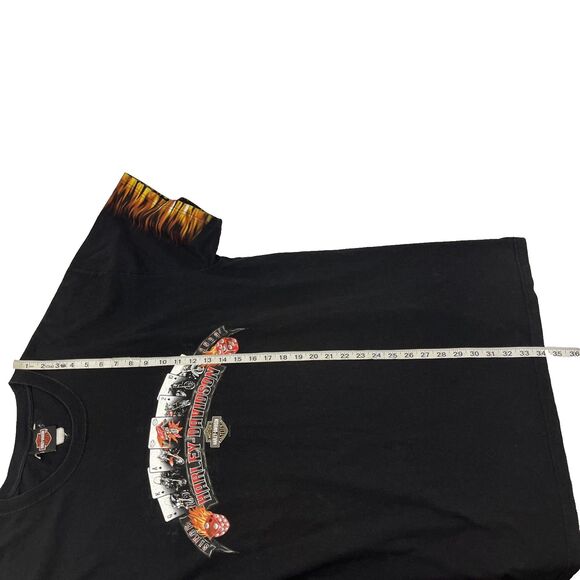 Vintage Y2K 2006 Harley-Davidson Dice Cards Flame Sleeves T-Shirt 2X California - Picture 8 of 8
